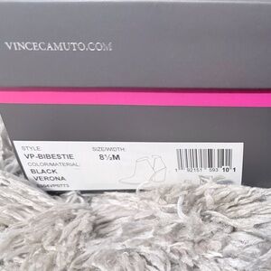 Vince Camuto Gray Shoe Box with Pink Accent Stripe